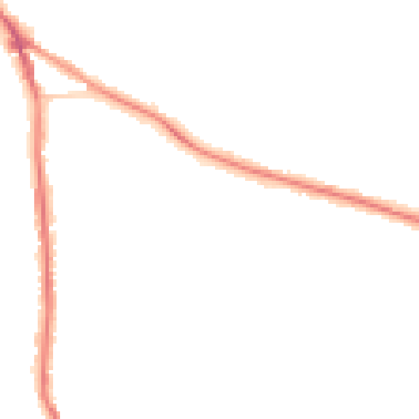 Night-time road noise heatmap for DY3 1DT