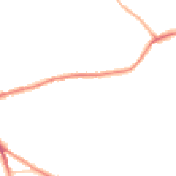Night-time road noise heatmap for DY3 1EG