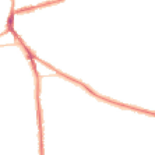Night-time road noise heatmap for DY3 1HB