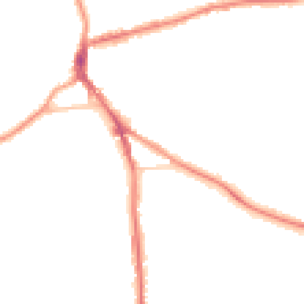 Night-time road noise heatmap for DY3 1HD