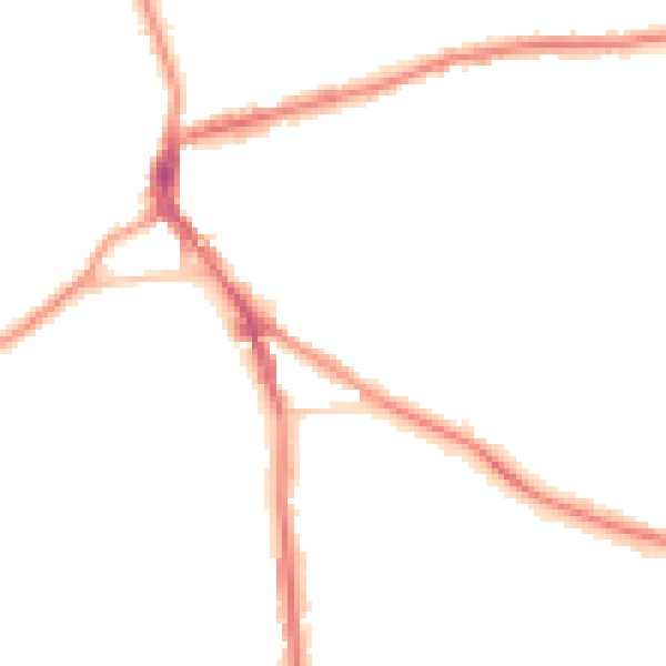 Night-time road noise heatmap for DY3 1HH
