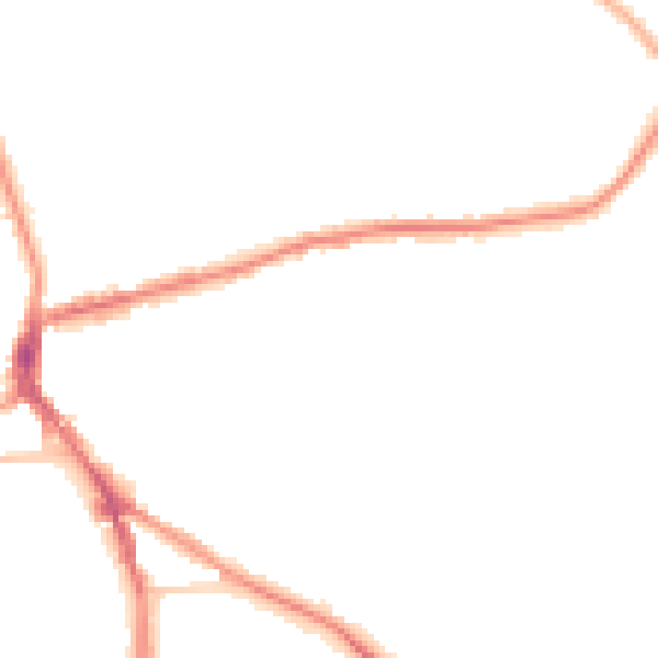 Night-time road noise heatmap for DY3 1HL