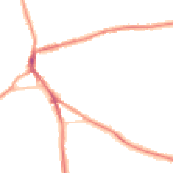 Night-time road noise heatmap for DY3 1HP