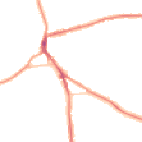 Night-time road noise heatmap for DY3 1HY