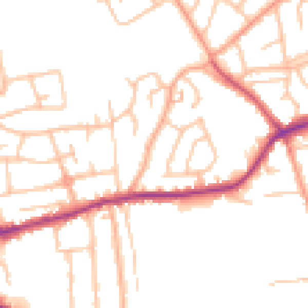 Daytime road noise heatmap for DY3 1LR