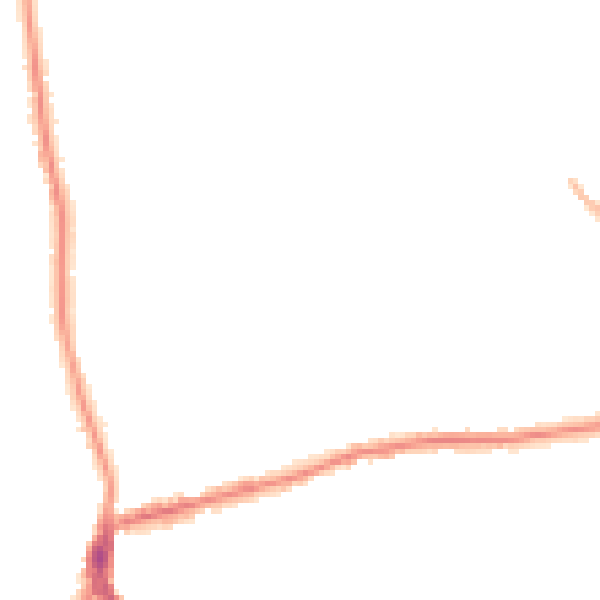 Night-time road noise heatmap for DY3 1NF