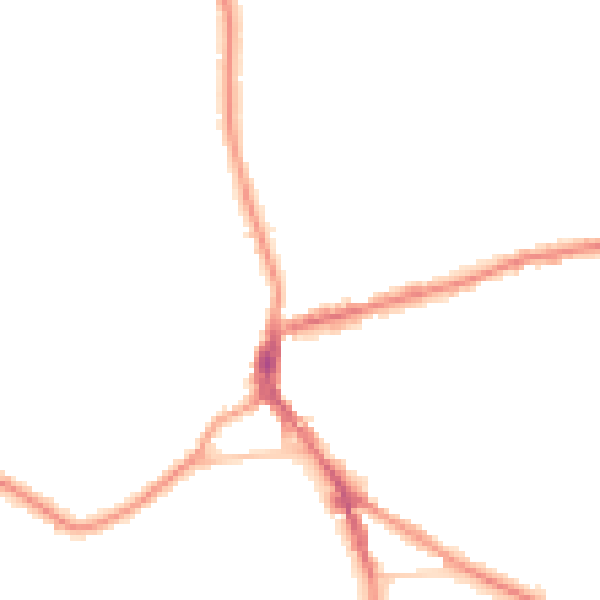 Night-time road noise heatmap for DY3 1NT