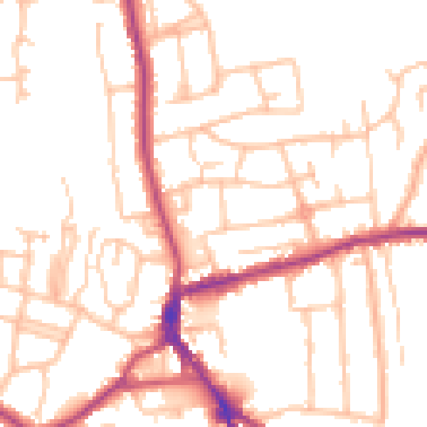 Daytime road noise heatmap for DY3 1PA