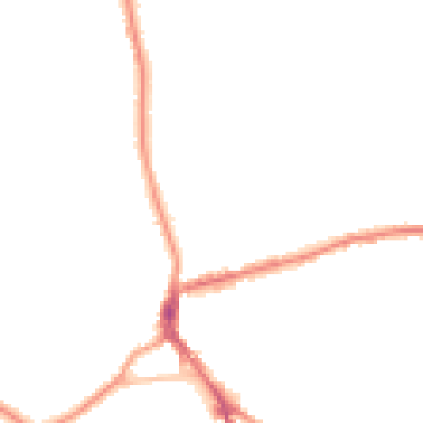 Night-time road noise heatmap for DY3 1PA