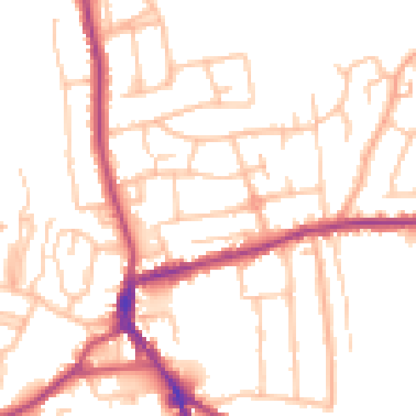Daytime road noise heatmap for DY3 1PB