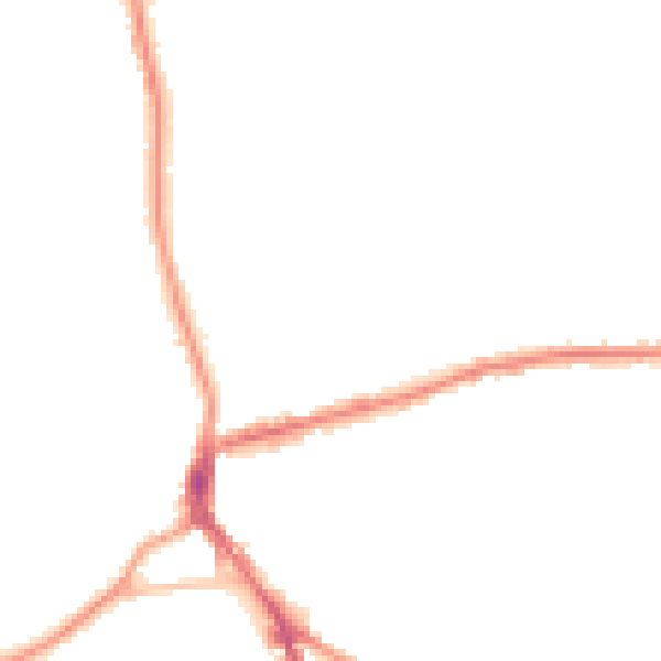 Night-time road noise heatmap for DY3 1PB