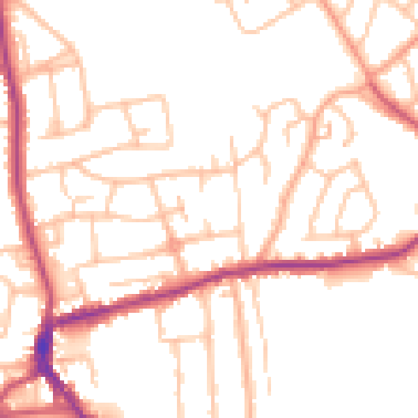 Daytime road noise heatmap for DY3 1PE