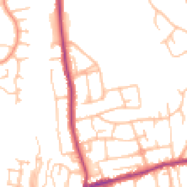 Daytime road noise heatmap for DY3 1PZ