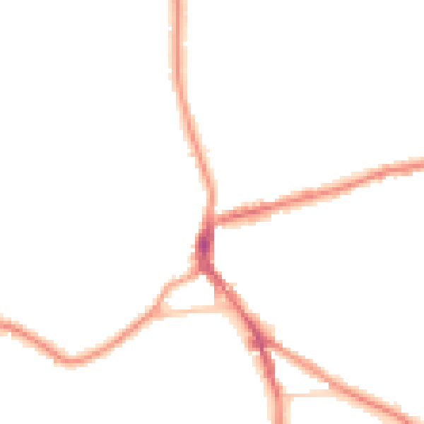Night-time road noise heatmap for DY3 1RN