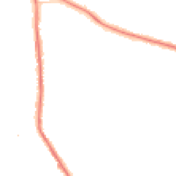 Night-time road noise heatmap for DY3 1TN