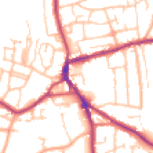 Daytime road noise heatmap for DY3 1US
