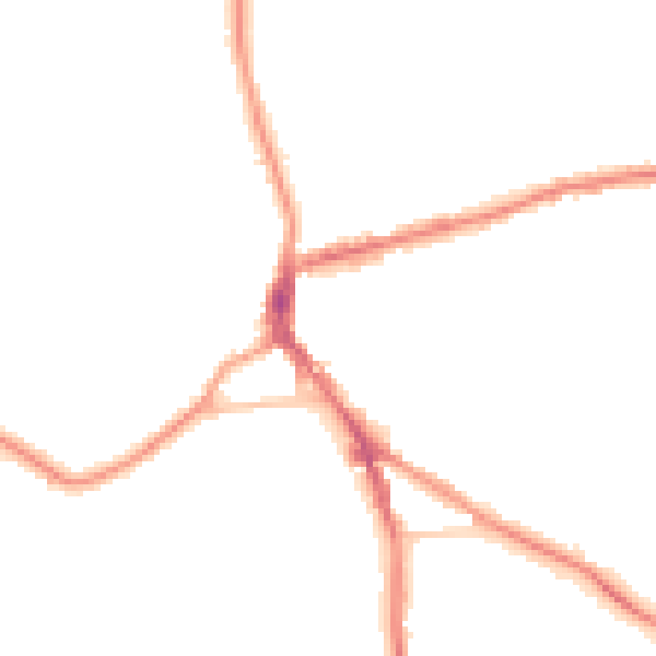 Night-time road noise heatmap for DY3 1US