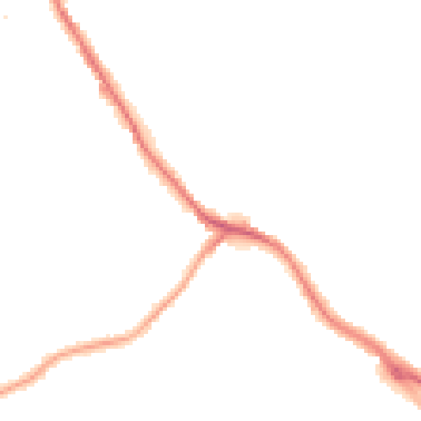 Night-time road noise heatmap for DY3 1UZ