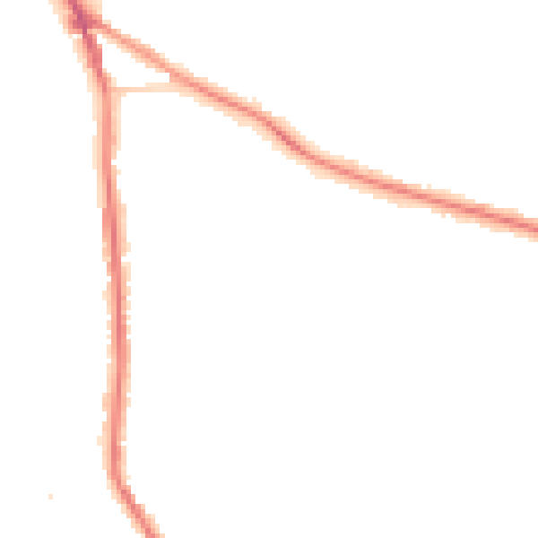 Night-time road noise heatmap for DY3 1YE