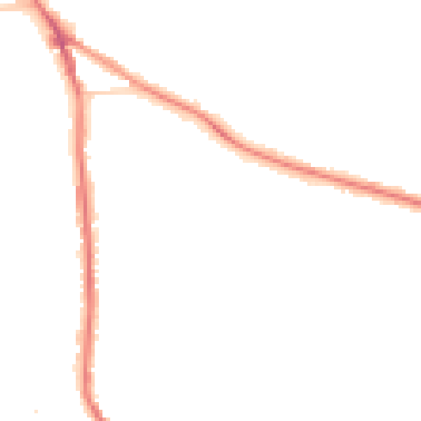 Night-time road noise heatmap for DY3 1YF