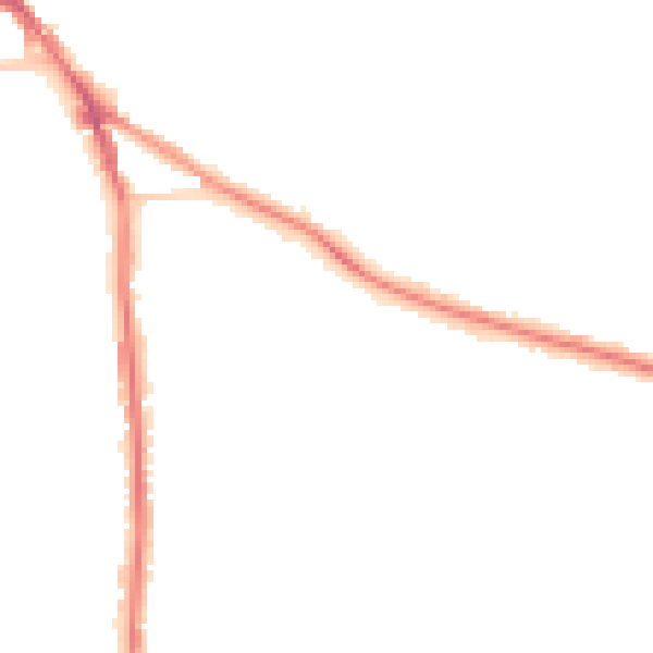 Night-time road noise heatmap for DY3 1YG
