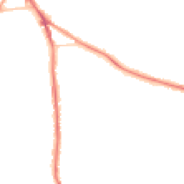 Night-time road noise heatmap for DY3 1YH