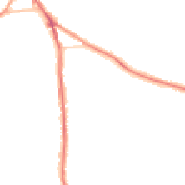 Night-time road noise heatmap for DY3 1YJ