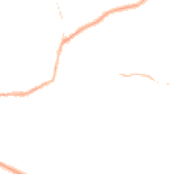 Night-time road noise heatmap for DY3 2DP