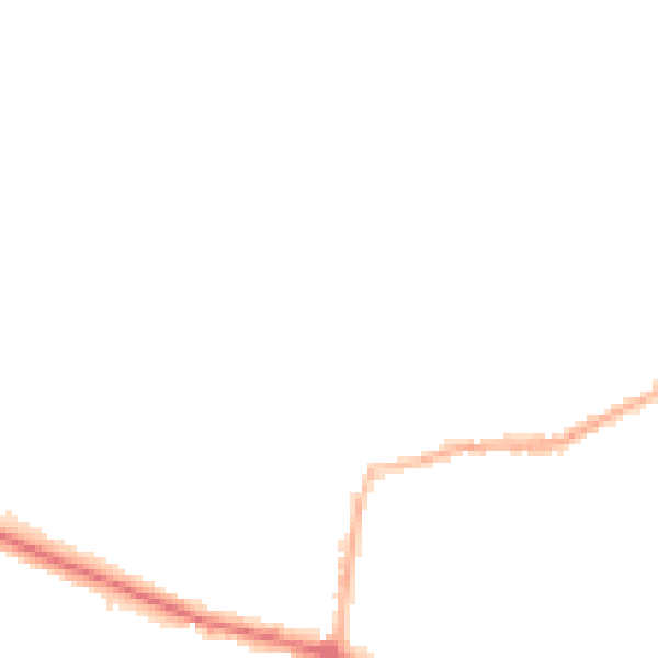 Night-time road noise heatmap for DY3 2LX