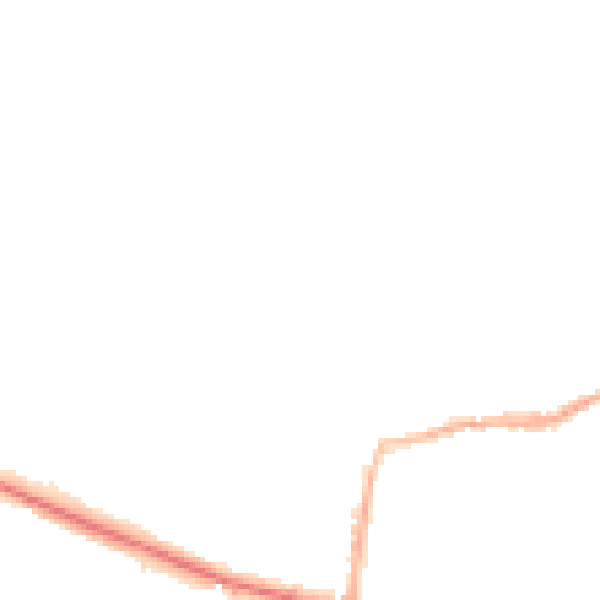 Night-time road noise heatmap for DY3 2LZ