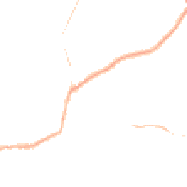 Night-time road noise heatmap for DY3 2RG