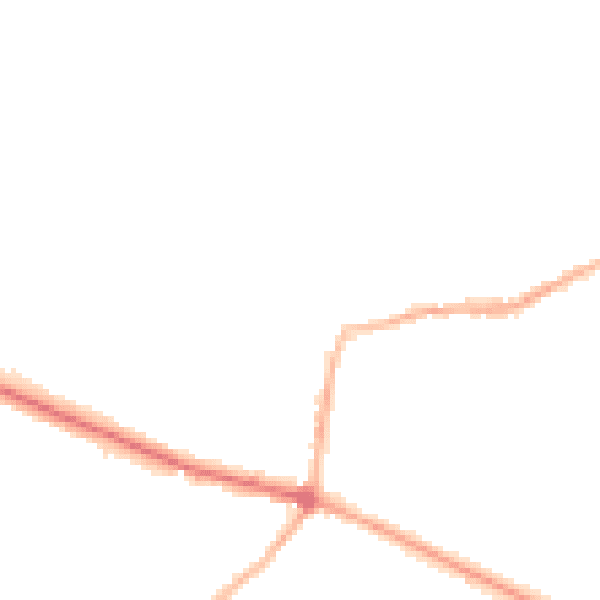 Night-time road noise heatmap for DY3 2UE
