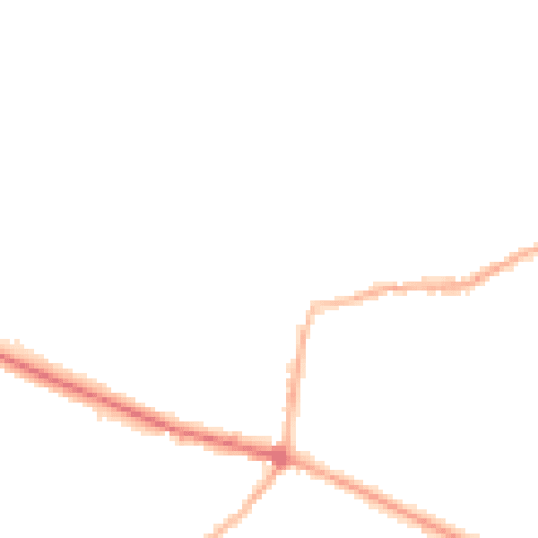 Night-time road noise heatmap for DY3 2UF
