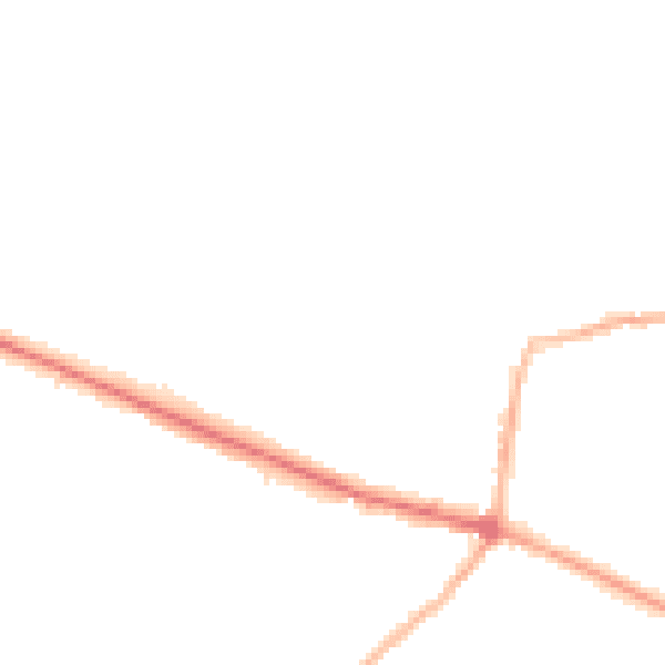 Night-time road noise heatmap for DY3 2XA