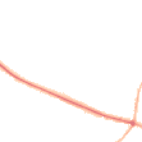 Night-time road noise heatmap for DY3 2XH