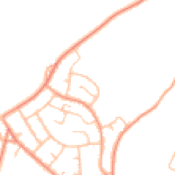 Daytime road noise heatmap for DY3 3DT