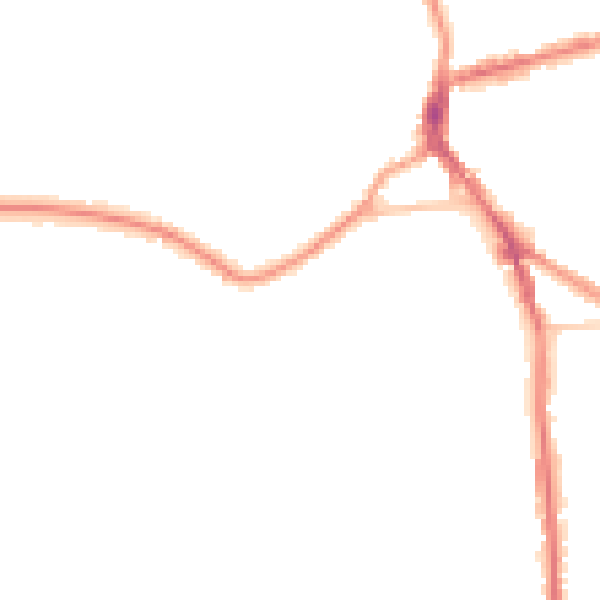 Night-time road noise heatmap for DY3 3LN