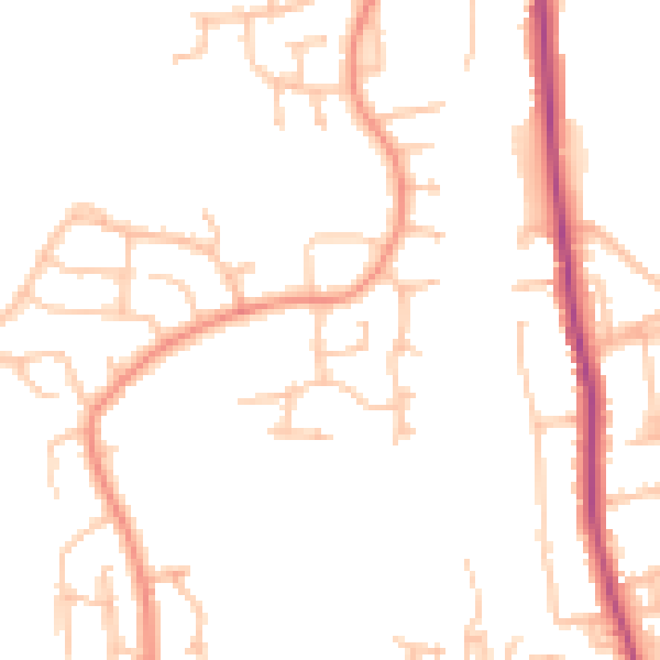 Daytime road noise heatmap for DY3 3RA
