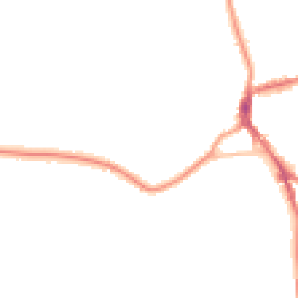 Night-time road noise heatmap for DY3 3SY