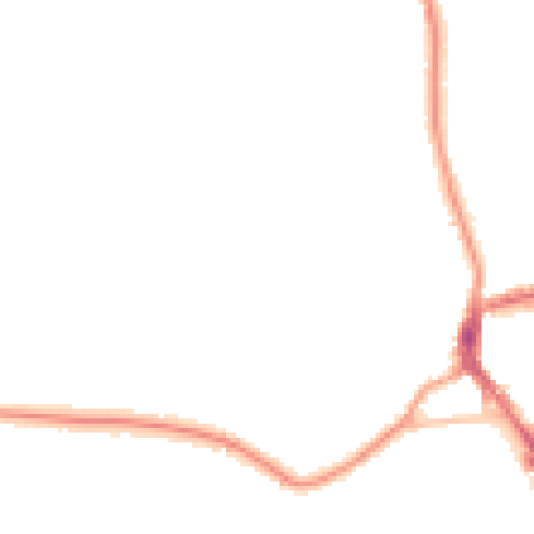 Night-time road noise heatmap for DY3 3TP