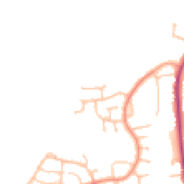 Daytime road noise heatmap for DY3 3UZ