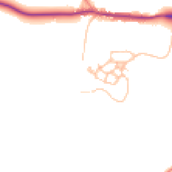 Daytime road noise heatmap for DY3 4AR