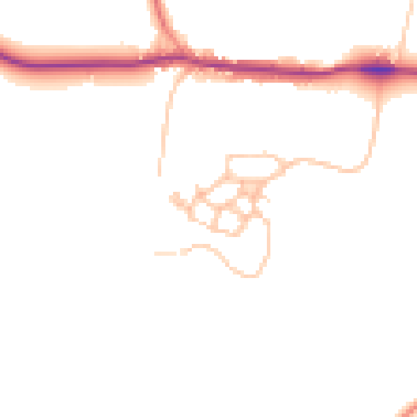 Daytime road noise heatmap for DY3 4BP