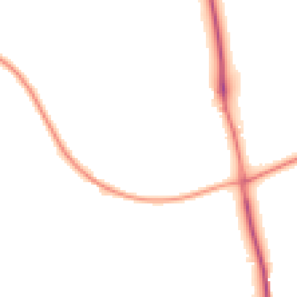 Night-time road noise heatmap for DY3 4LG