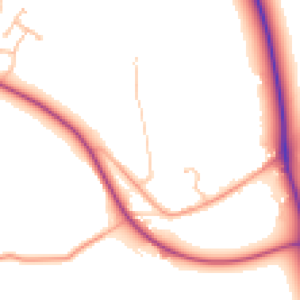 Daytime road noise heatmap for DY3 4LL