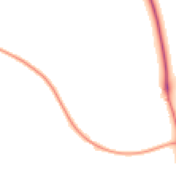 Night-time road noise heatmap for DY3 4LL