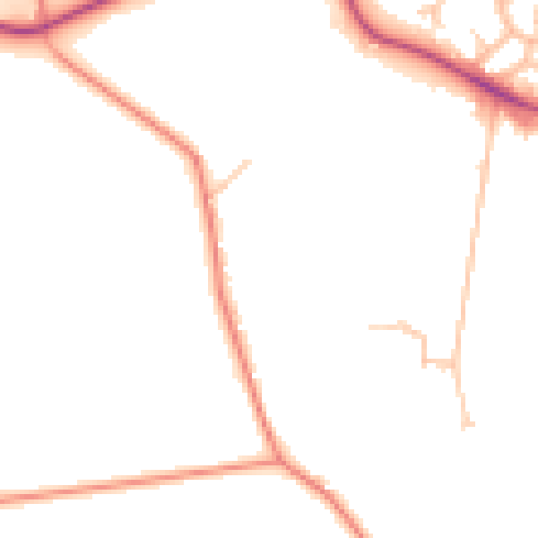 Daytime road noise heatmap for DY3 4PL