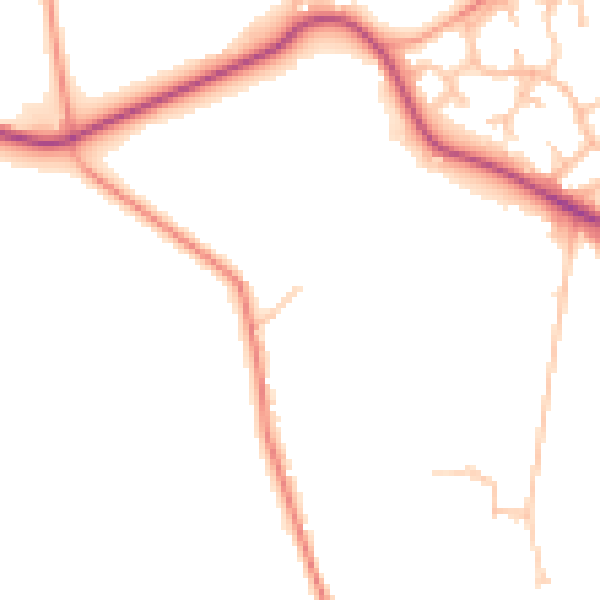 Daytime road noise heatmap for DY3 4PN