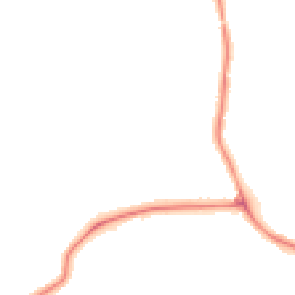 Night-time road noise heatmap for DY4 0AN