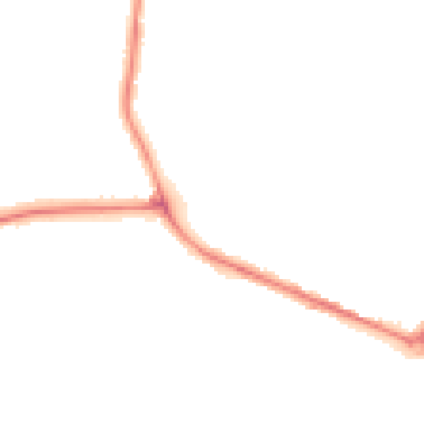 Night-time road noise heatmap for DY4 0DA